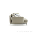 Luxus modernes Design Metall Basis gebogenes Sofa